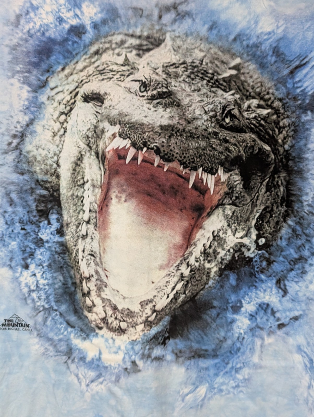 The Mountain Mens T-shirt Blue “Gator Splash” Alligator Retired Logo XL #5979