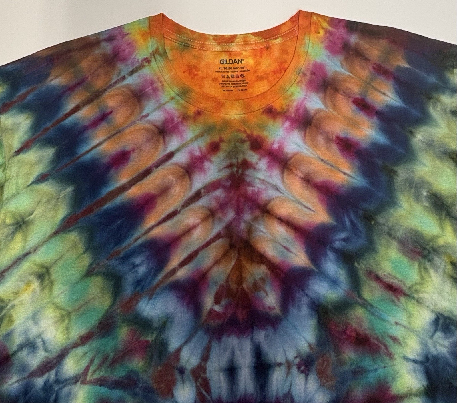 Handmade Ice Tie Dye Adult T-Shirt Unisex Size XL Multicolored Gildan Tee NEW gallery