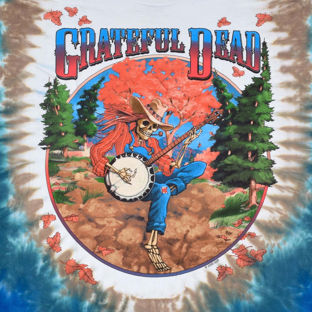 [Limited Edition] Vintage Grateful Dead Banjo Tie-Dye T-Shirt Liquid Blue gallery