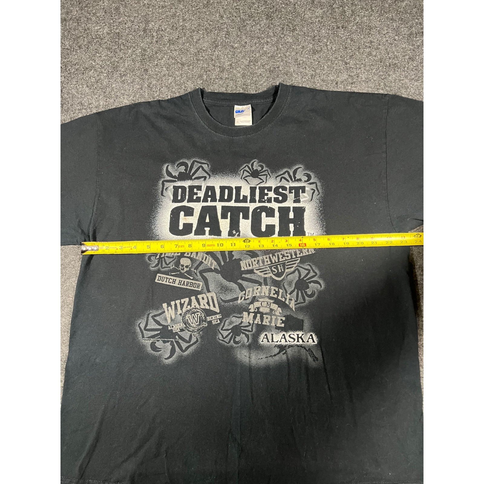 Deadliest Catch Discovery Channel T-Shirt Mens XL Black 2009 Graphic Tee Alaska gallery