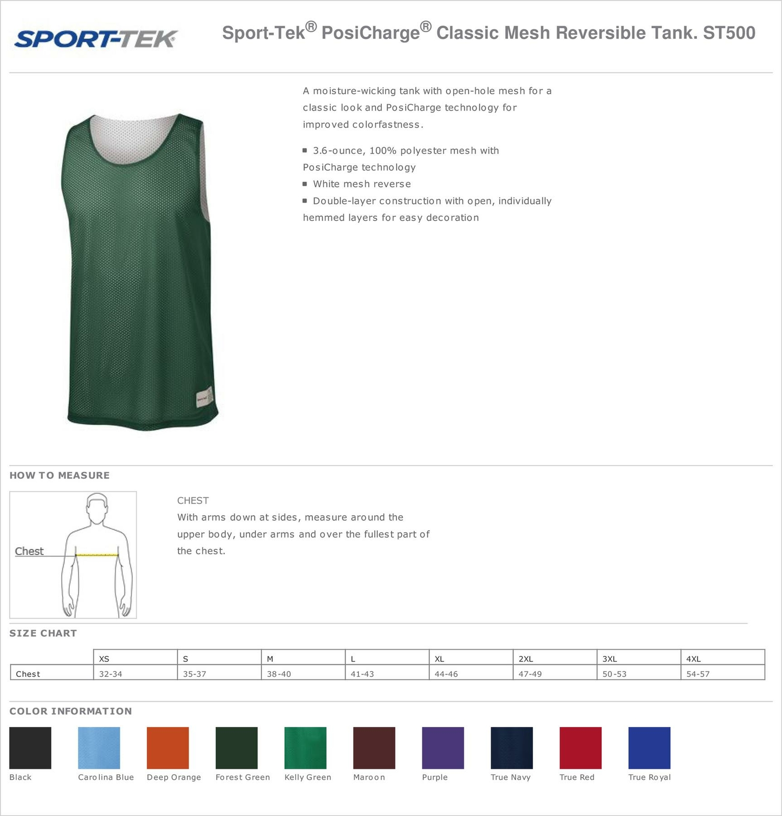 Sport-Tek Mens Basketball Mesh Reversible Moisture Wicking Tank Top M-ST500 gallery