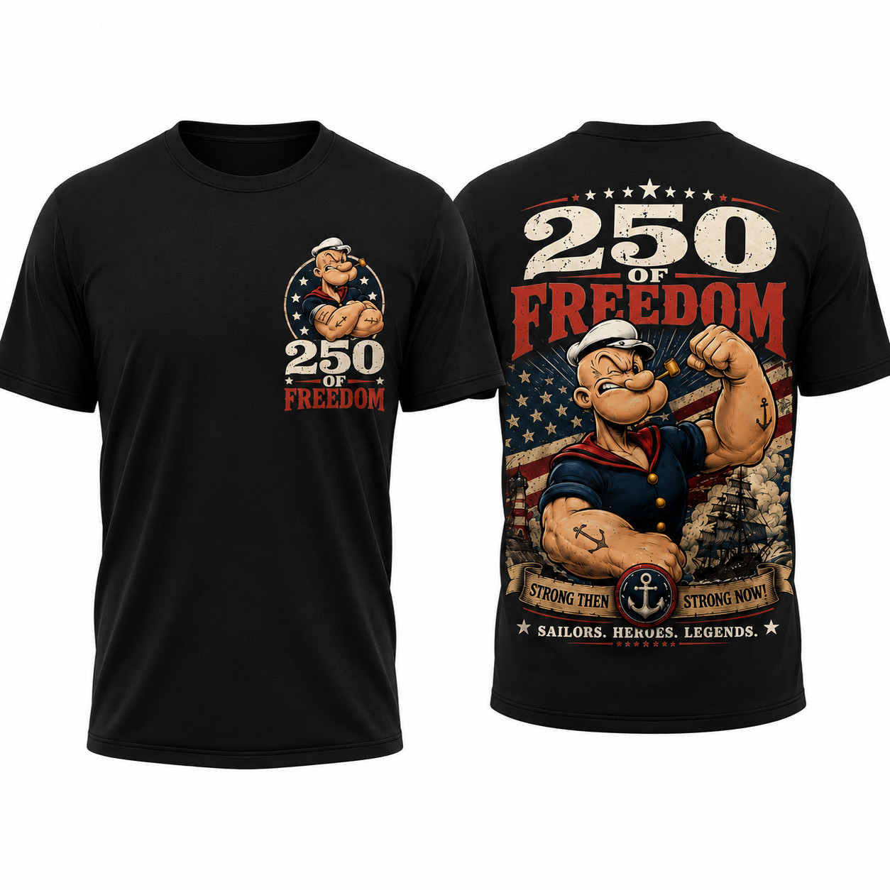 Popeye 250th Anniversary America, US Postal Service 250th years of Freedom Shirt gallery