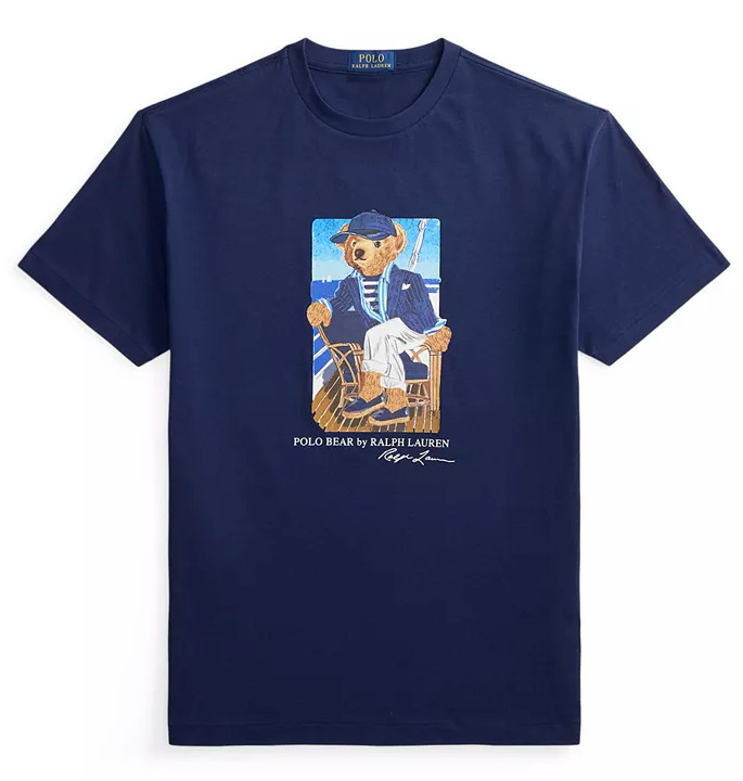 *NEW* Men Polo Ralph Lauren Classic Fit Bear Graphic Tee NAVY (710B18547001) 👍 gallery