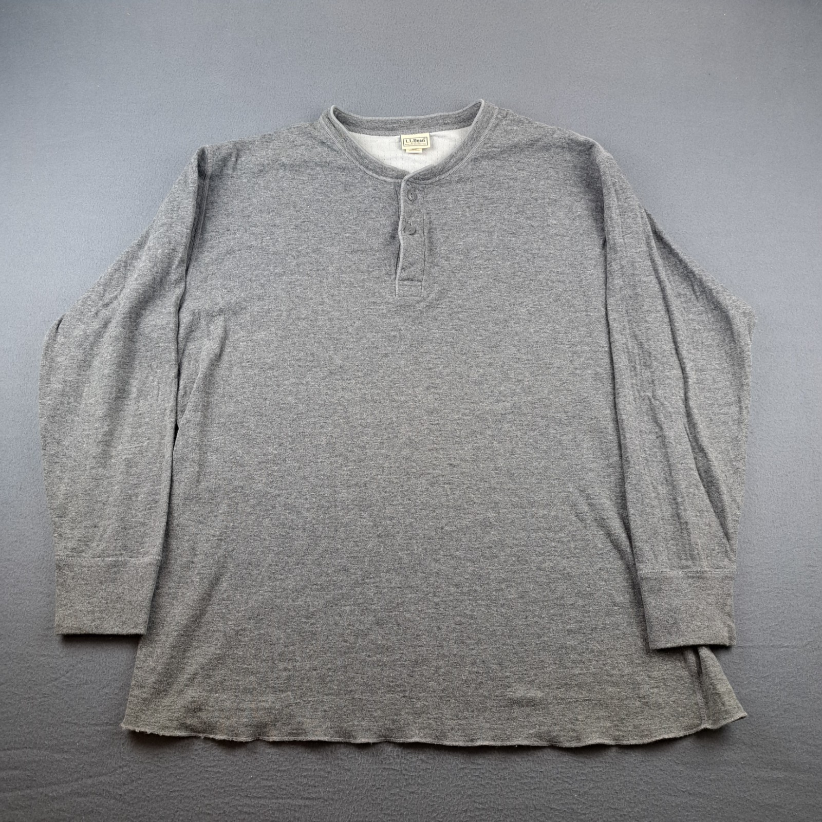 LL Bean Henley Shirt Mens Size 2XL River Driver Cotton Wool Nylon Canada 02037 gallery