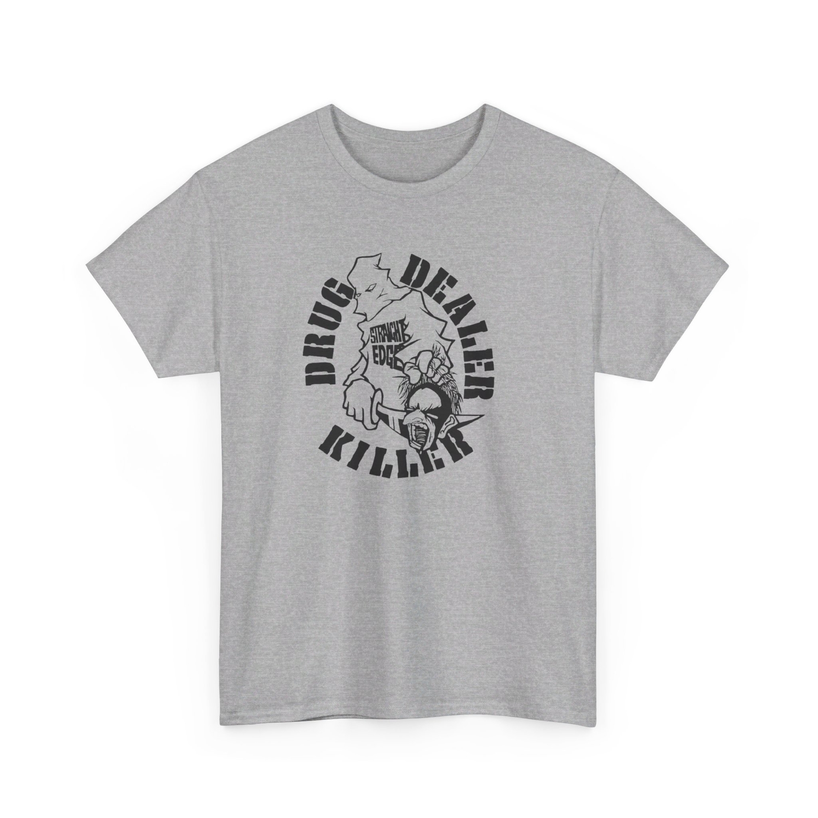 Drug Dealer Killer Straight Edge Hardcore 90s HxC HXX DARE Drug Free T-shirt