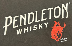 Pendleton Whisky Black T Shirt Size M Cowboy Horse Graphic District Perfect Tri