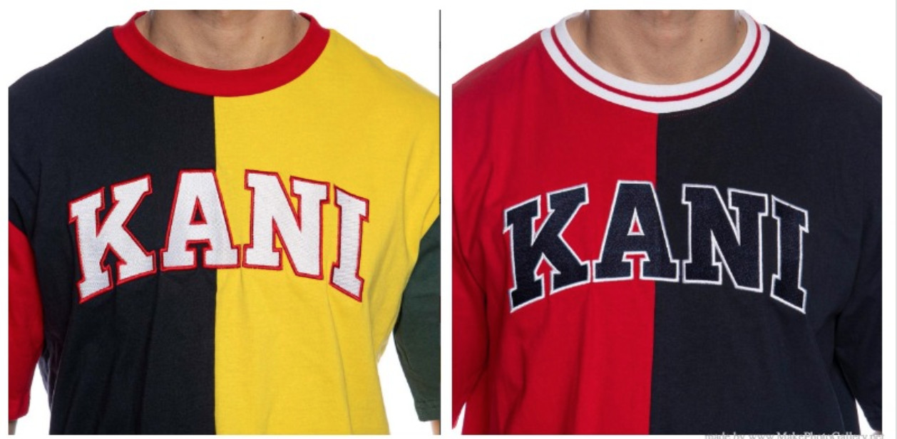 New Karl Kani Varsity Script Colorblock Retro Short Sleeve T-Shirt Men's gallery