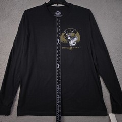 BUSCH LIGHT BEER Shirt MENS Medium M BLACK FISHING Hunting 90s LONG SLEEVE NWT