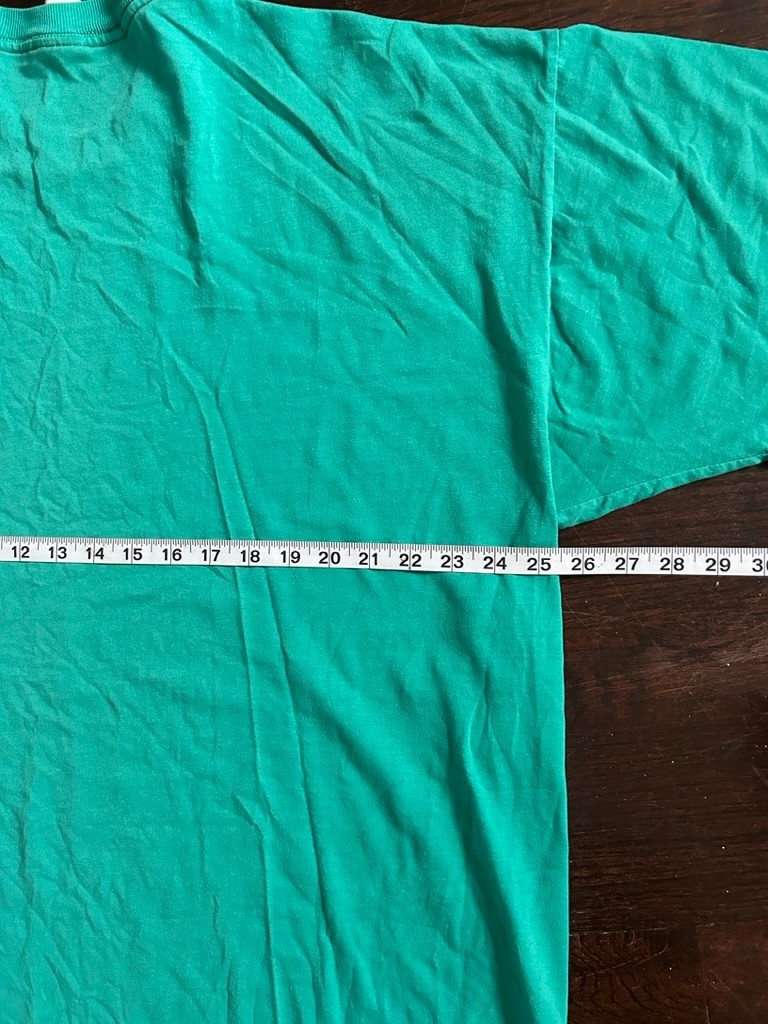 Vintage jerzees slogan t shirt i dont know mens cyan 2XL gallery