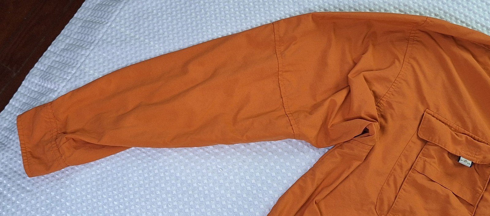 Columbia PFG Copper Orange Button Down Polyester Nylon Fishing Shirt Size XL gallery