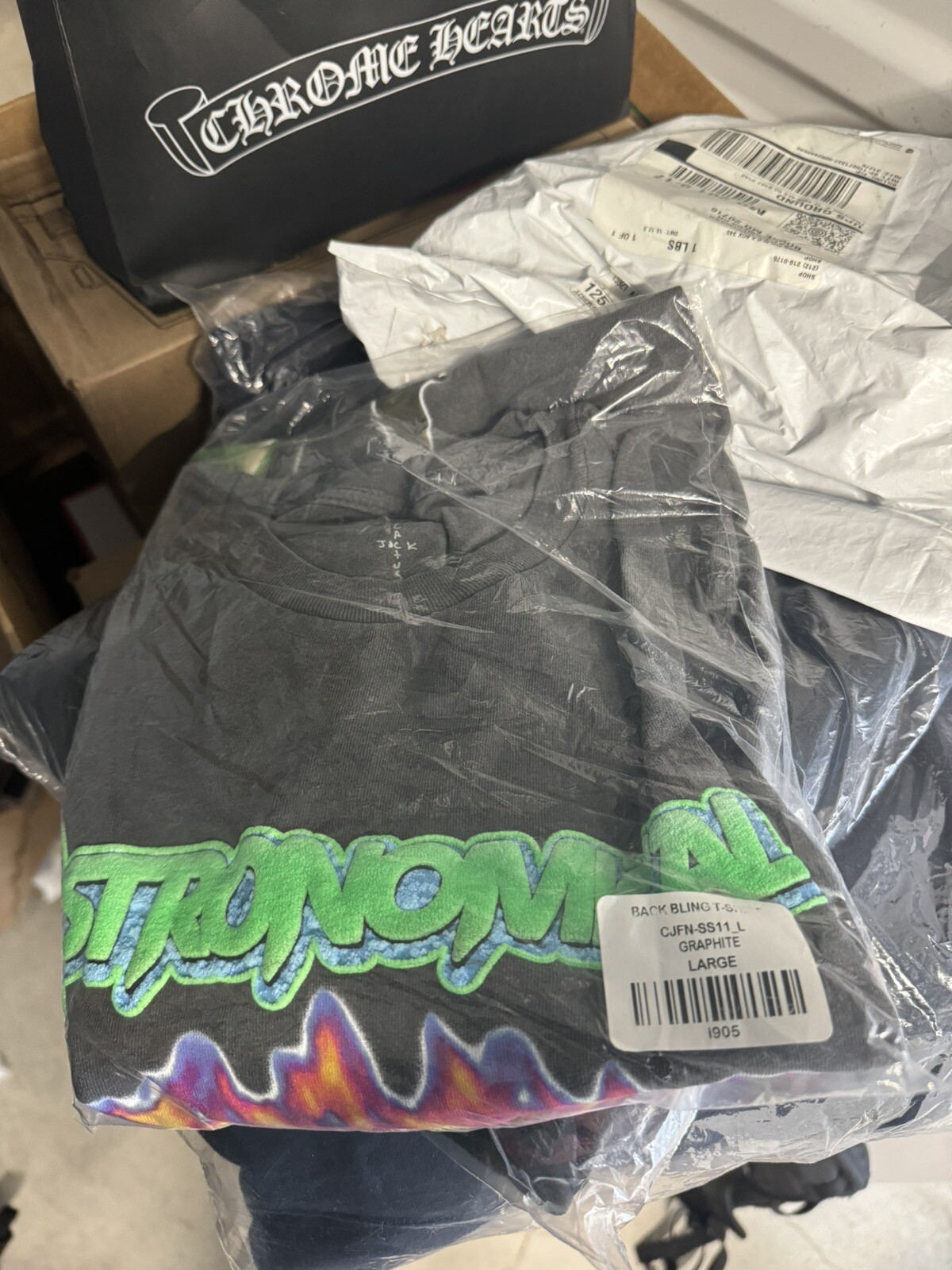 Cactus Jack By Travis Scott Back Bling T-shirt Graphite Washed Black gallery