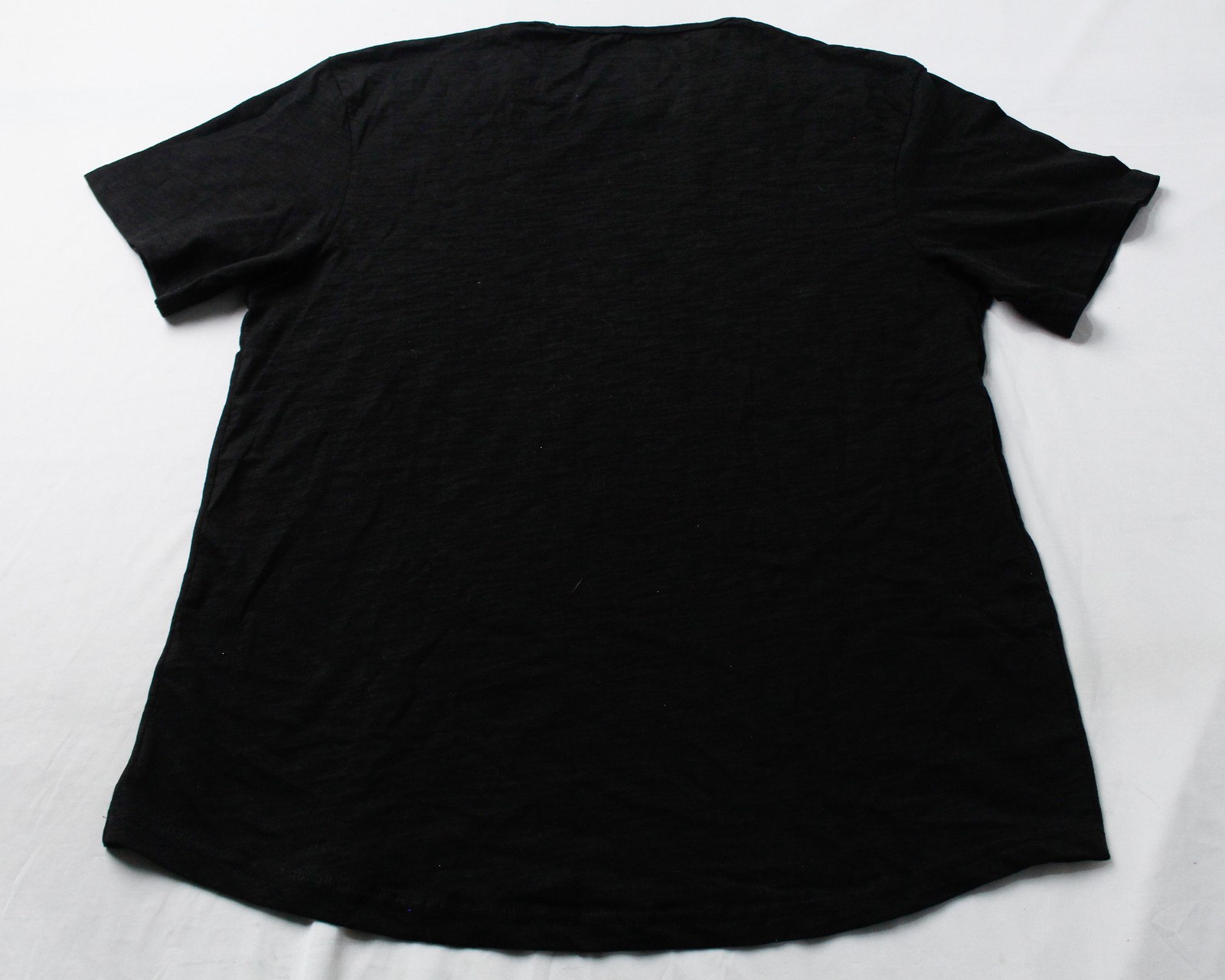 UndrDog Men's Solid Short Sleeve Curved Hem Hemp T-Shirt CL8 Black Large gallery