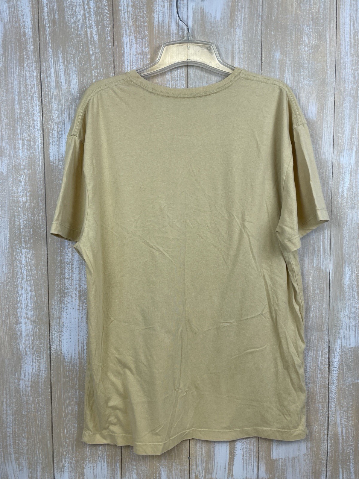 Zoe + Liv Summer of Love 1985 GRAPHIC YELLOW Short Sleeve T-Shirt Mens S/M gallery