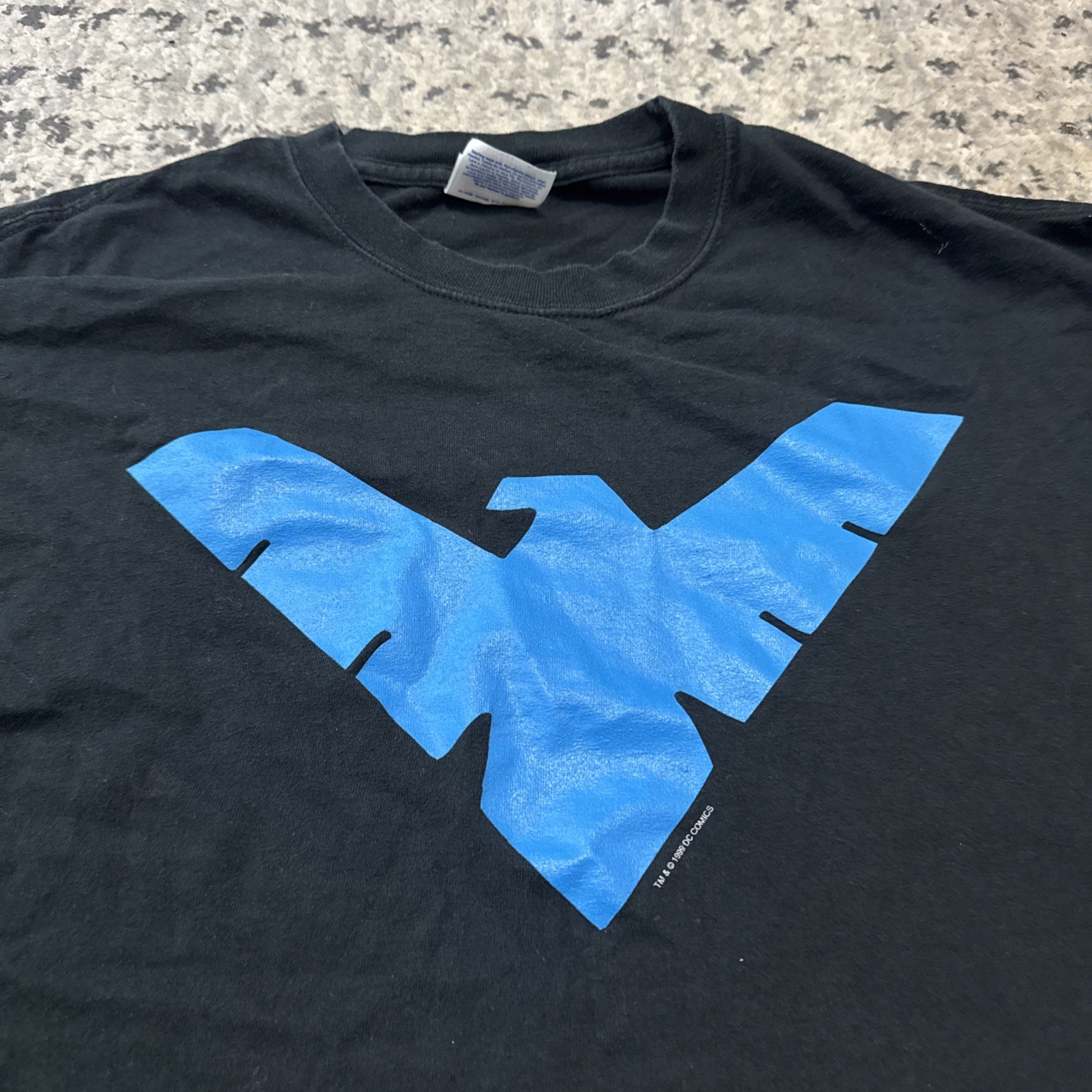 VTG DC COMICS NIGHTWING GRAPHIC Long Sleeve MENS XL GRAPHITTI DESIGNS BLUEBIRD gallery