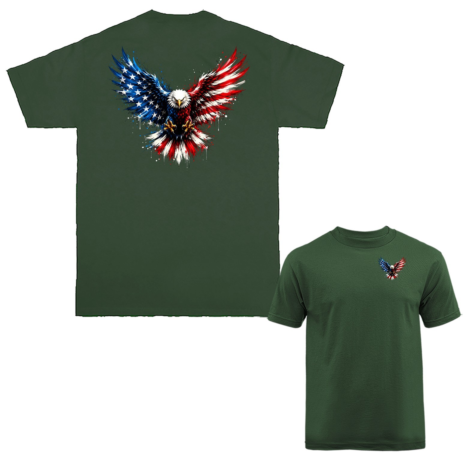 American Flag Patriotic Bald Eagle USA 4th of July T-shirt gallery