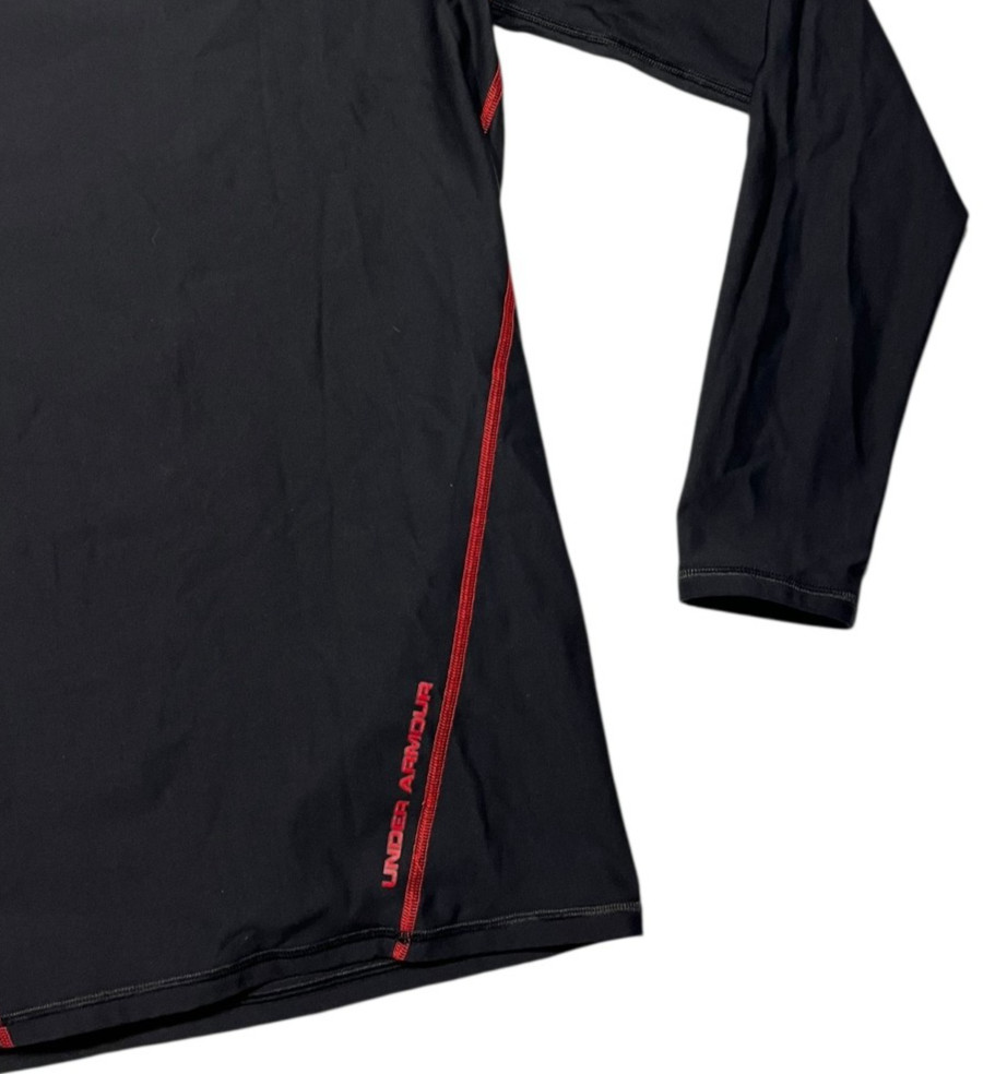 UNDER ARMOUR Black/Red Nylon/Spandex COLDGEAR MOCK-TURTLENECK Gym Shirt Men XXL gallery