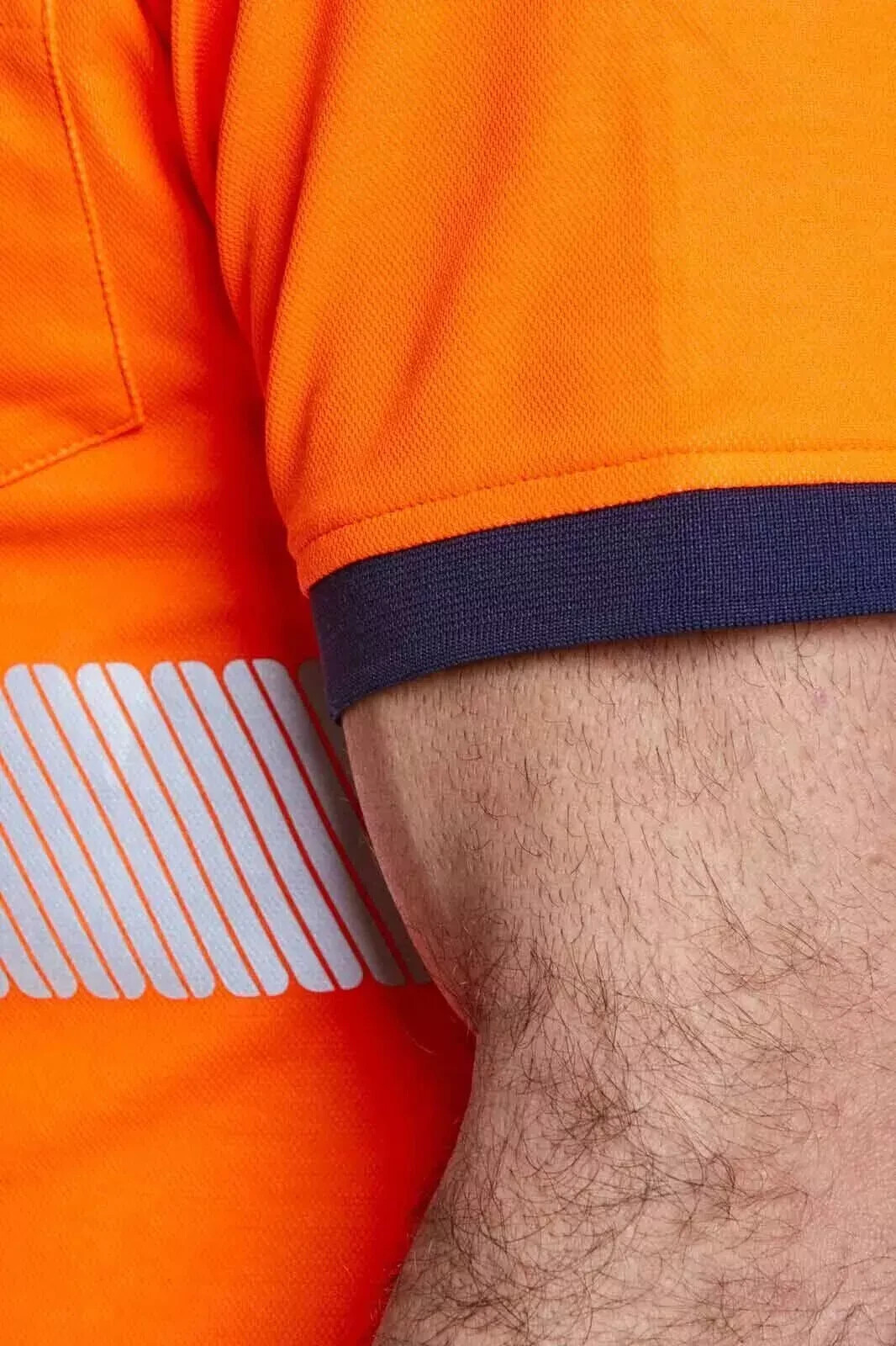 Mens Hi Vis Visibility Polo Shirt Short Sleeve Moisture Wicking Safety Work Top gallery