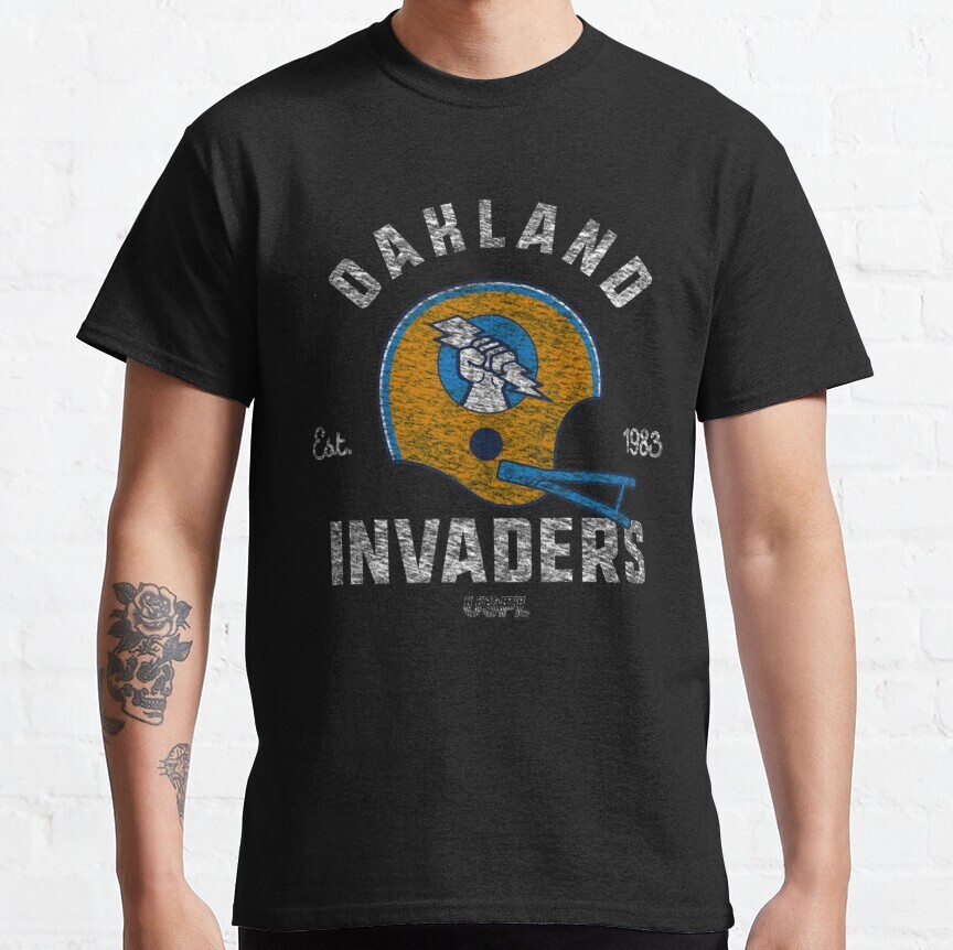 Defunct Series Oakland Invaders Classic T-shirt Size S-5XL
