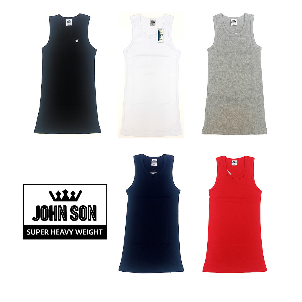 Plain Men's Round Tank Top [JOHN SON] Muscle Shirt Super Heavy Weight [ M-3XL ] gallery