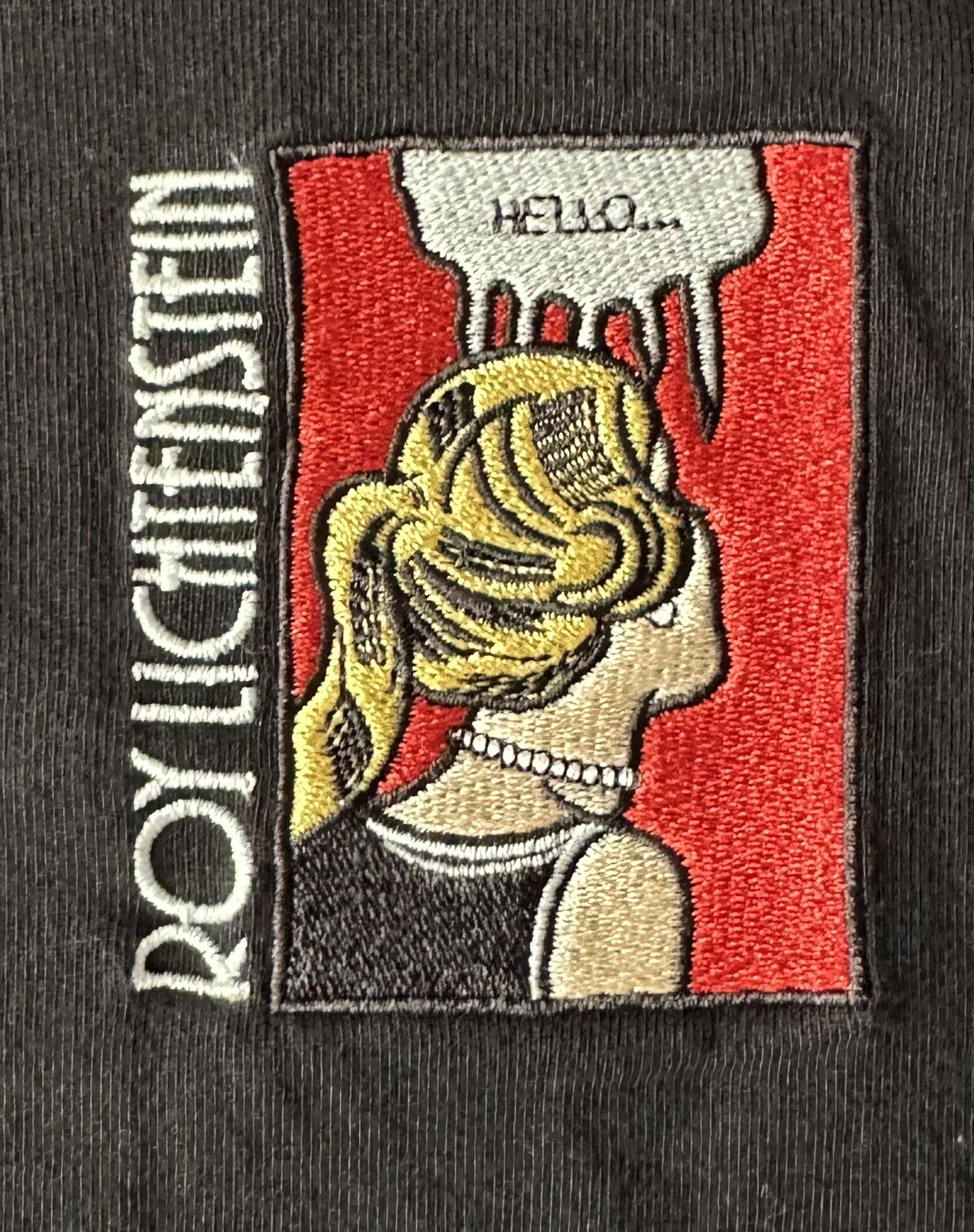 Uniqlo x Roy Lichtenstein Cold Shoulder Art Black T-Shirt Size Men's LARGE gallery