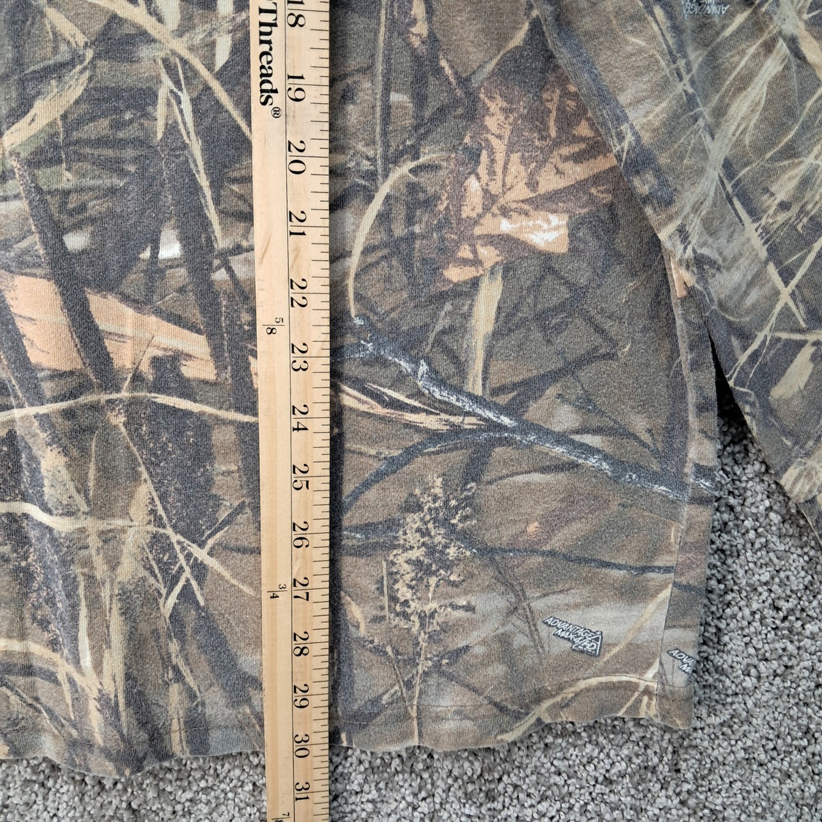 Advantage Max-4 HD Camouflage Long Sleeve Hunting Shirt Mens 2XL 100% Cotton gallery
