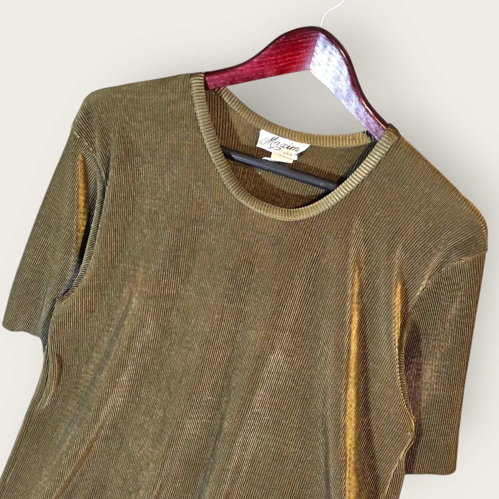 Vintage 90s Dance Club T-Shirt Mens Large Stretch USA Made Muscle Ribbed Satin gallery