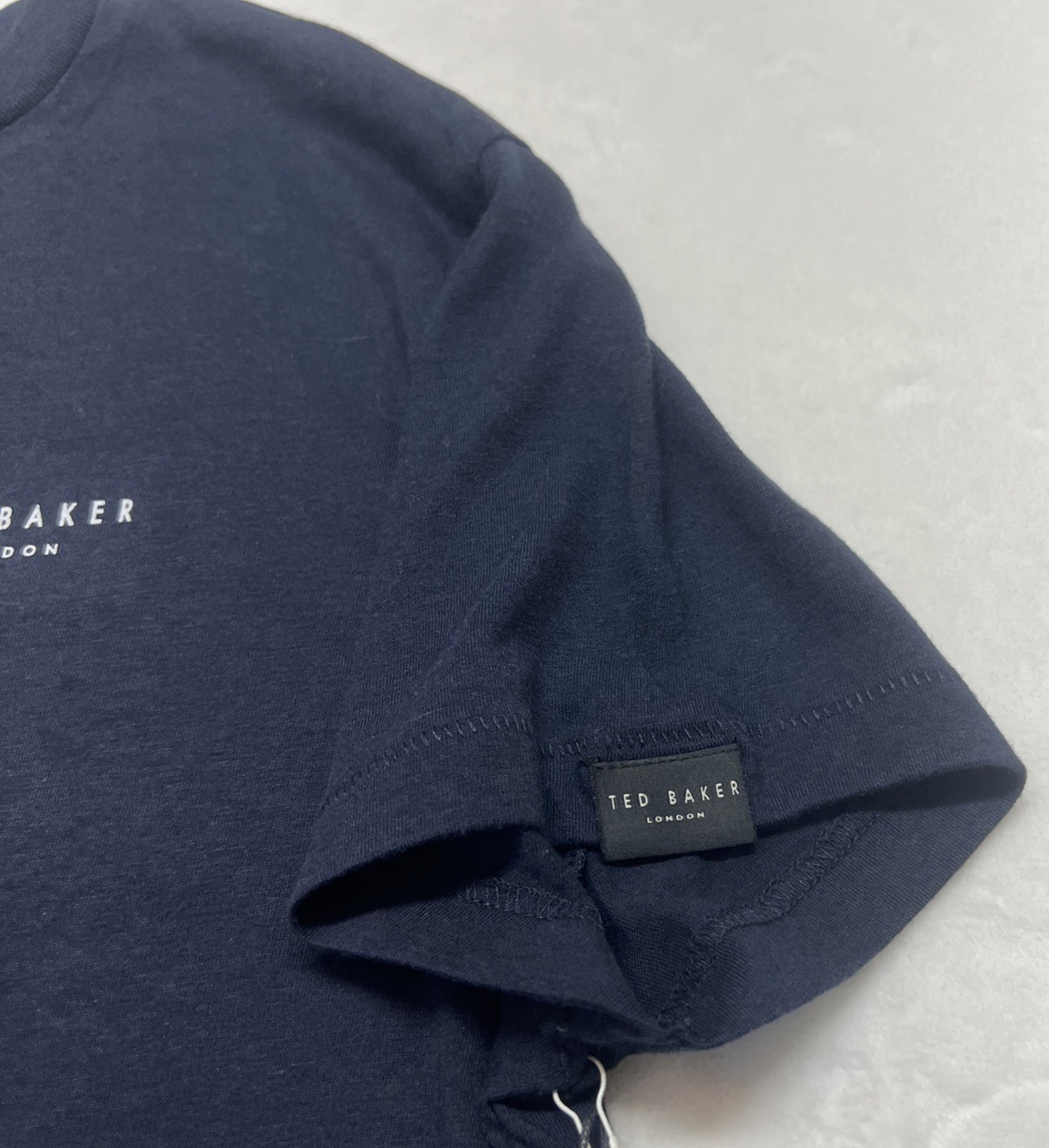 NWT Ted Baker Mens S London Logo Tee Lounge T-Shirt Navy Blue Short Sleeve gallery
