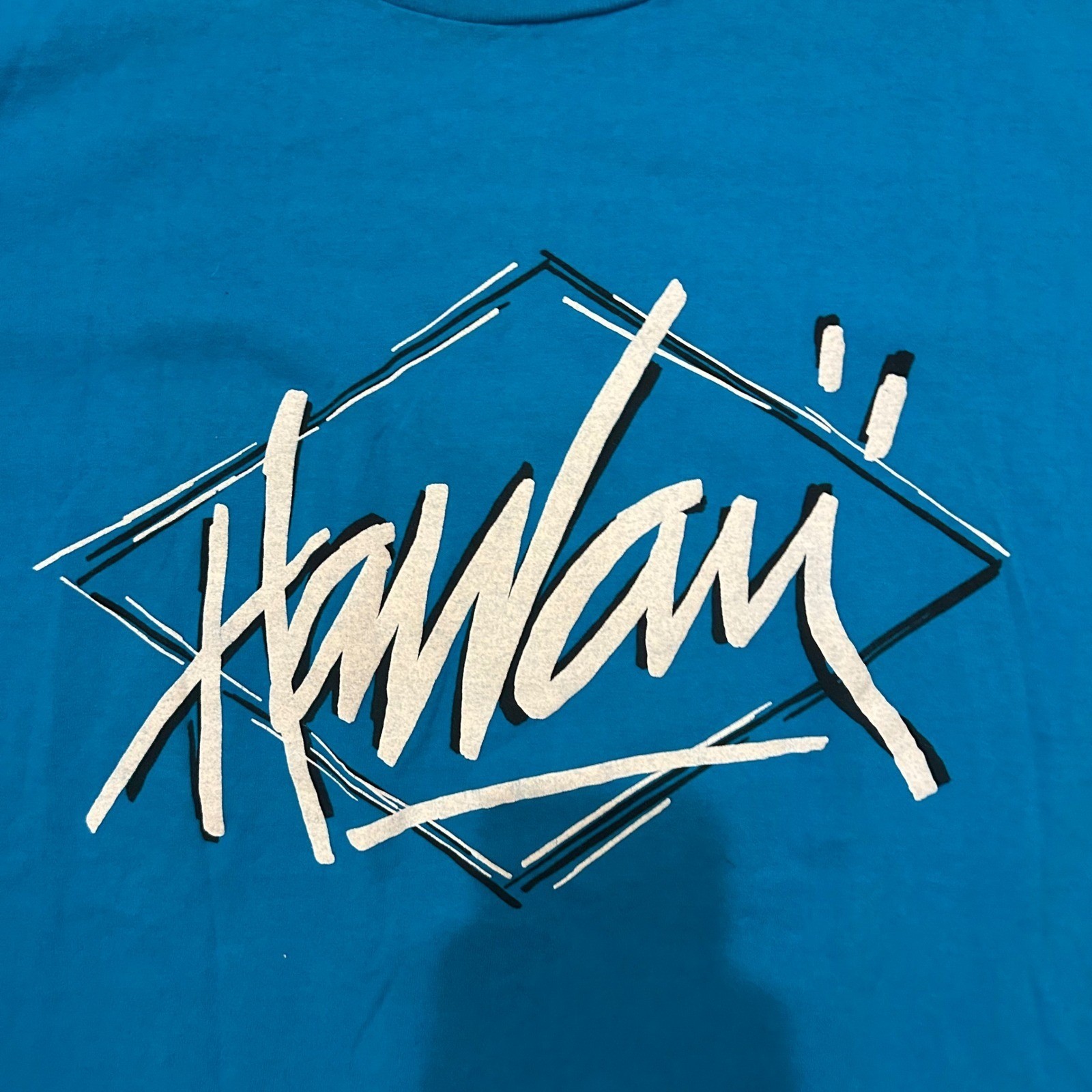 Vintage 90s Hawaii Center Logo Beach Surf Graphic Single Stitch Tee Adult XXL gallery