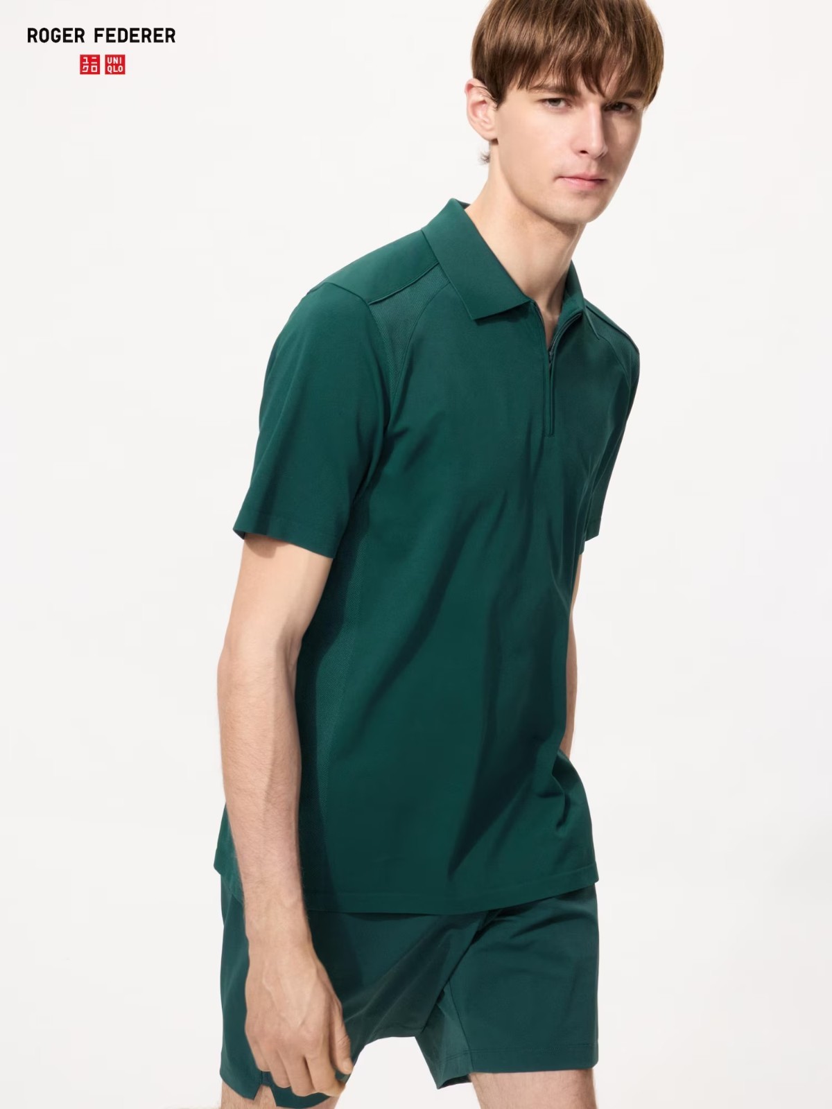 UNIQLO x ROGER FEDERER XS-4XL Dry-EX Half-Zip Polo Shirt Men 3 Colors 482306 NWT gallery