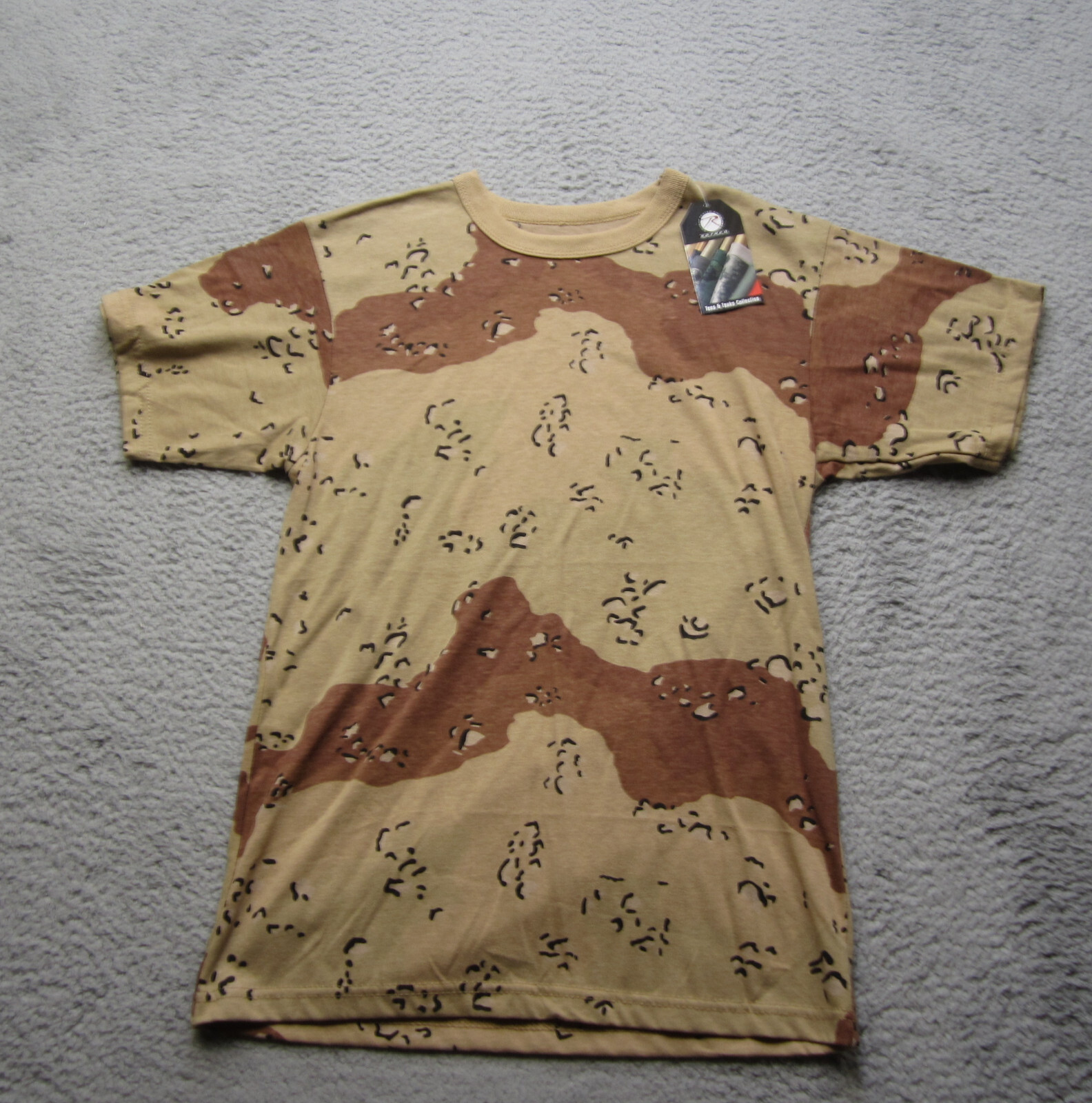 Rotcho Shirt Mens S Desert Storm Chocolate Chip Camo Crew Neck gallery