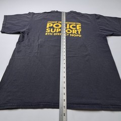 New Orleans COPS 8th District NOPD Police Support T-Shirt Mens Large Black Y2K
