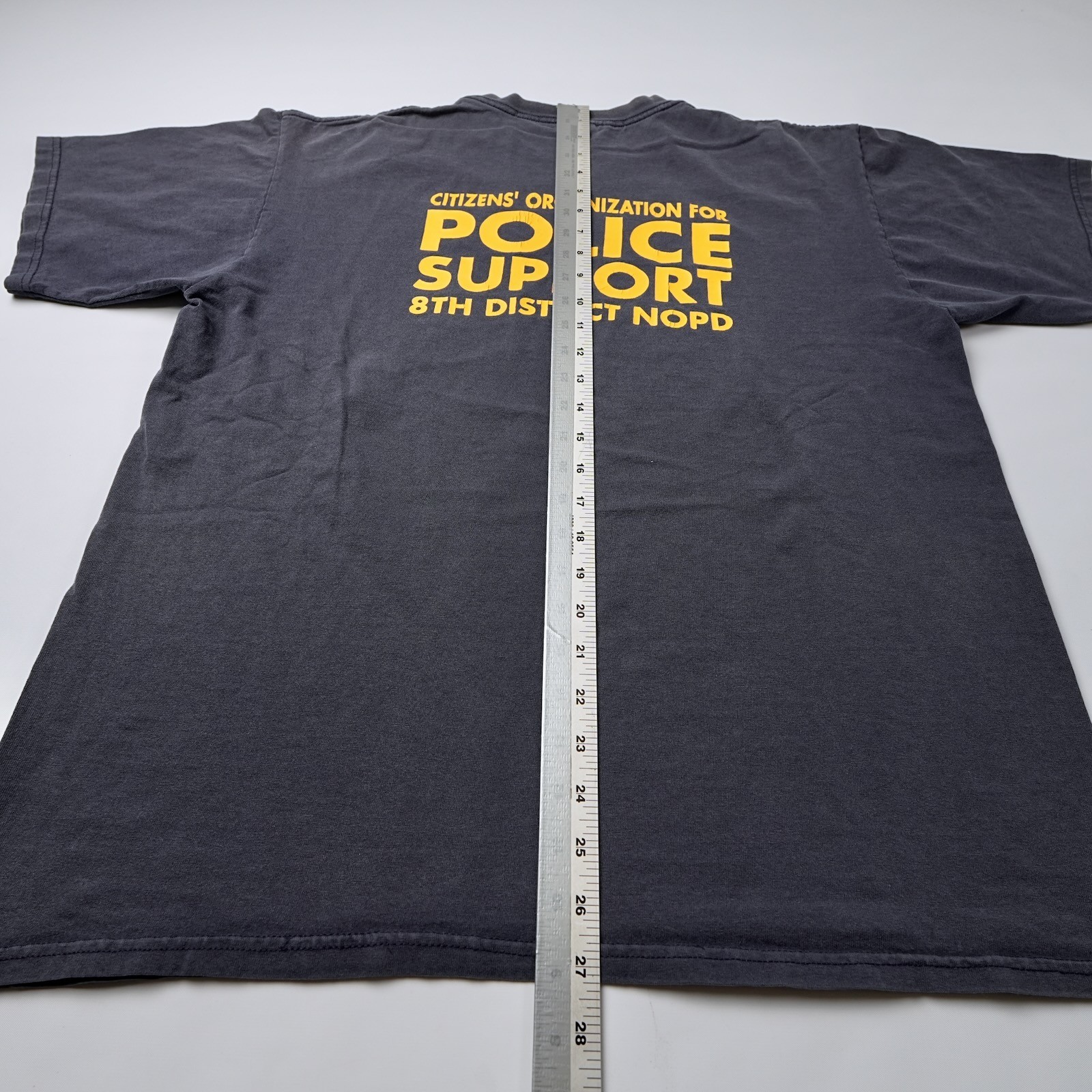 New Orleans COPS 8th District NOPD Police Support T-Shirt Mens Large Black Y2K gallery