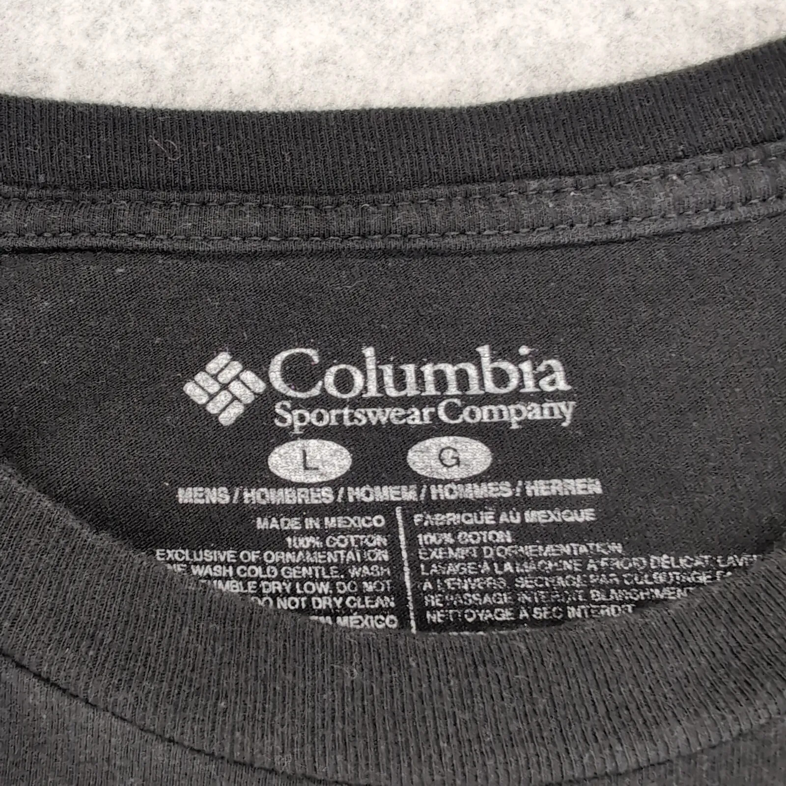 Columbia Shirt Mens Large Black Sportswear Outdoor Camp Classic Logo Spell Out gallery