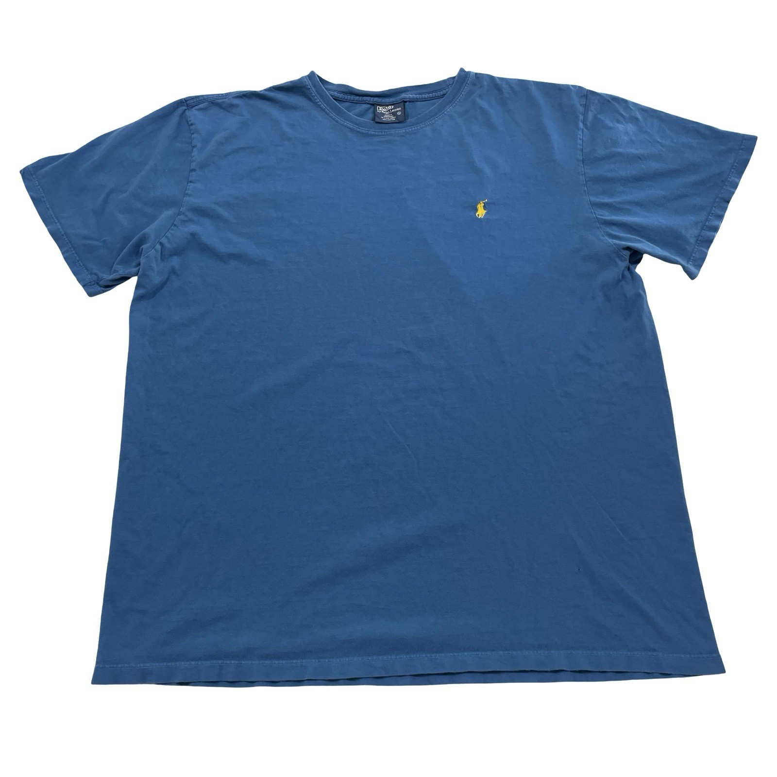 Polo Ralph Lauren One-Point Embroidered Logo Size XL Blue Tee (Retail $50) gallery