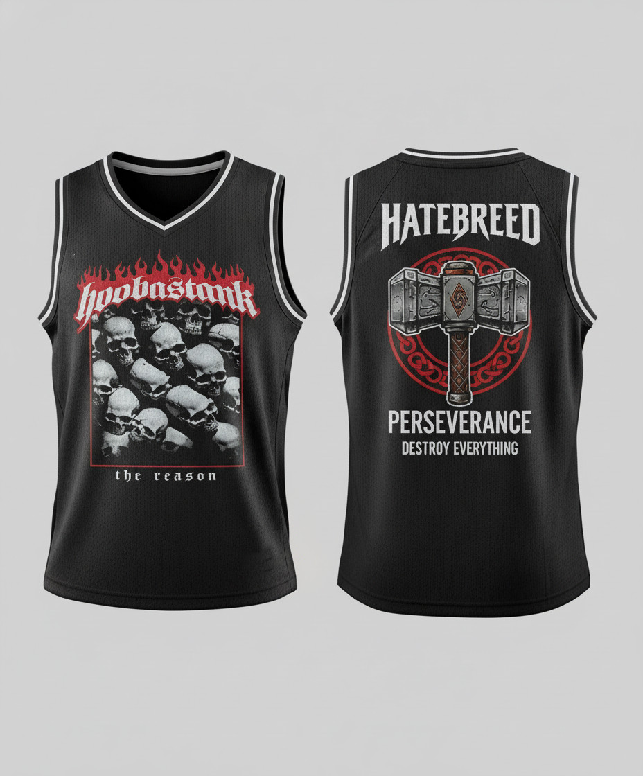 Hatebreed Basketball Jerseys For Music 3D S-5XL Polyester MIN972