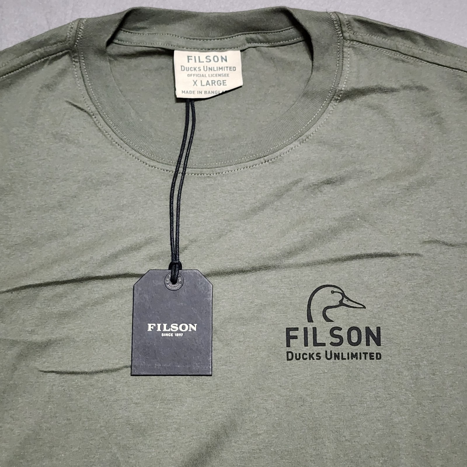 Filson X Ducks Unlimited New Green Ducks Ranger Graphic T Shirt Men's XL New gallery