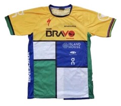 Endura Triathalon Shirt Men Size Medium Tri Run Multicolor Athlete Top Race Gym