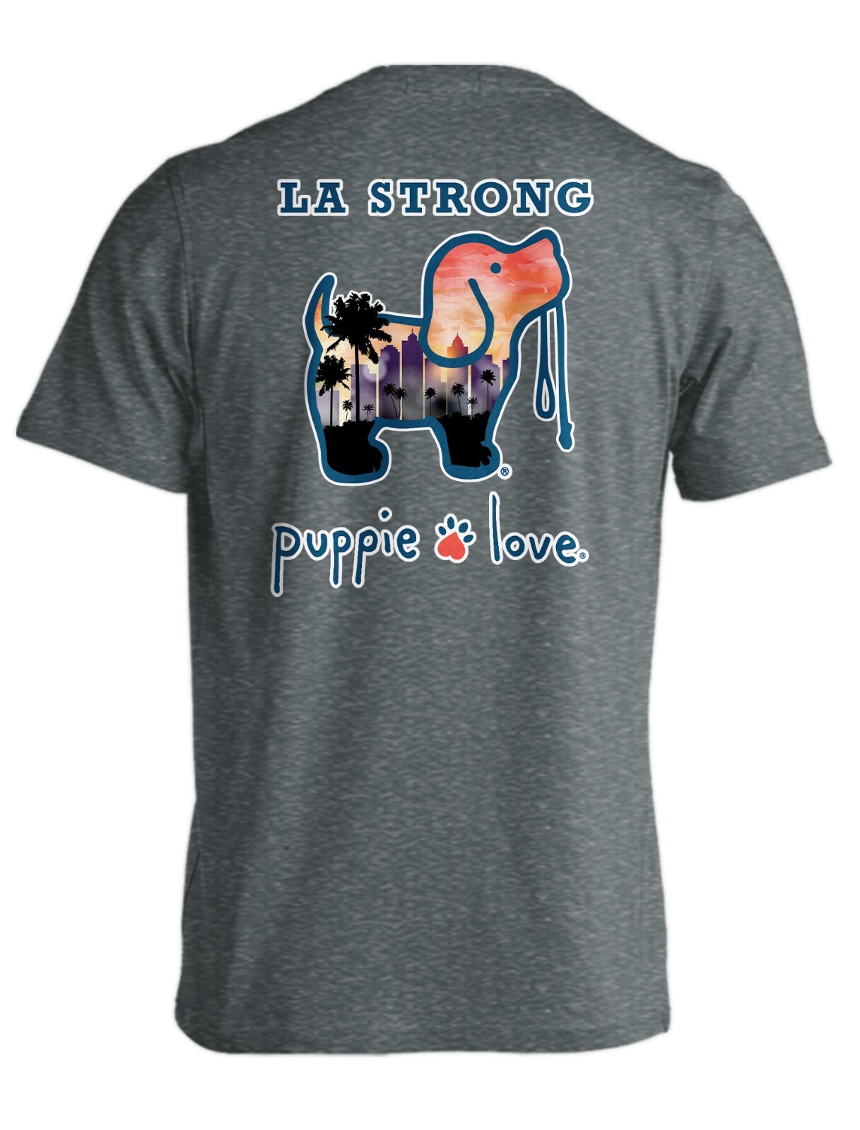 New PUPPIE LOVE LA STRONG LA Skyline LA Fires T SHIRT gallery
