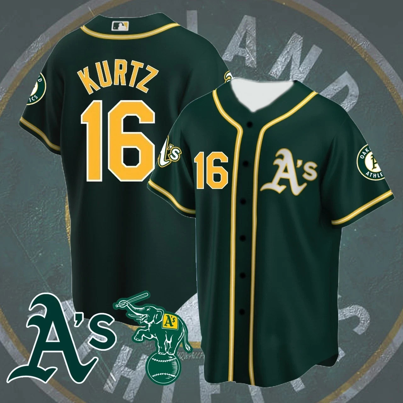 Hot Nick Kurtz Baseball Jersey S-5XL Gifl Men and women SH3N gallery