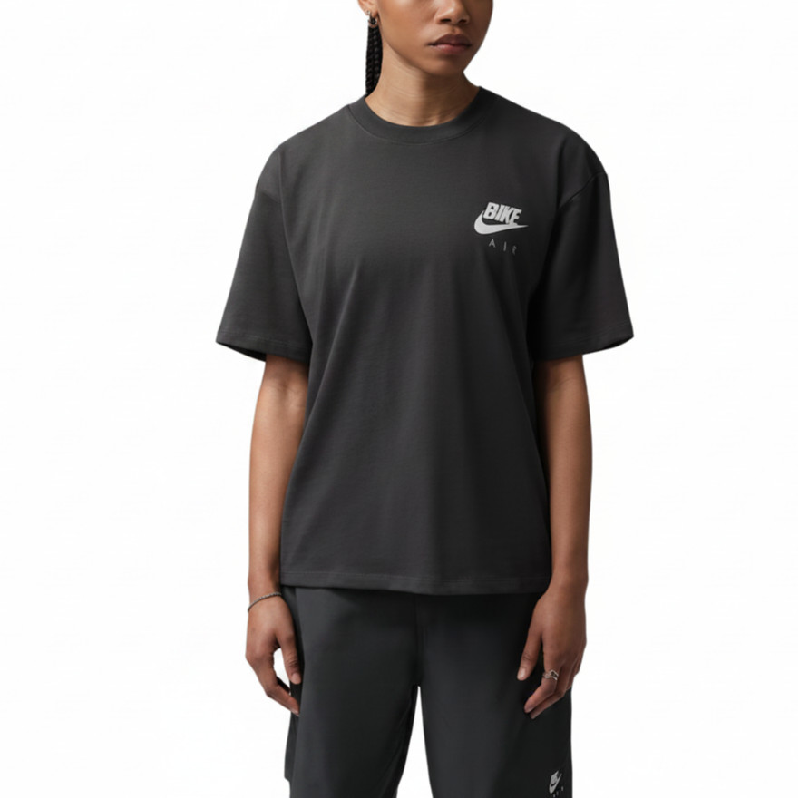 Nike T Shirts Men's Black Gray Color Crew Neck Moderate IQ8148-060 Size gallery