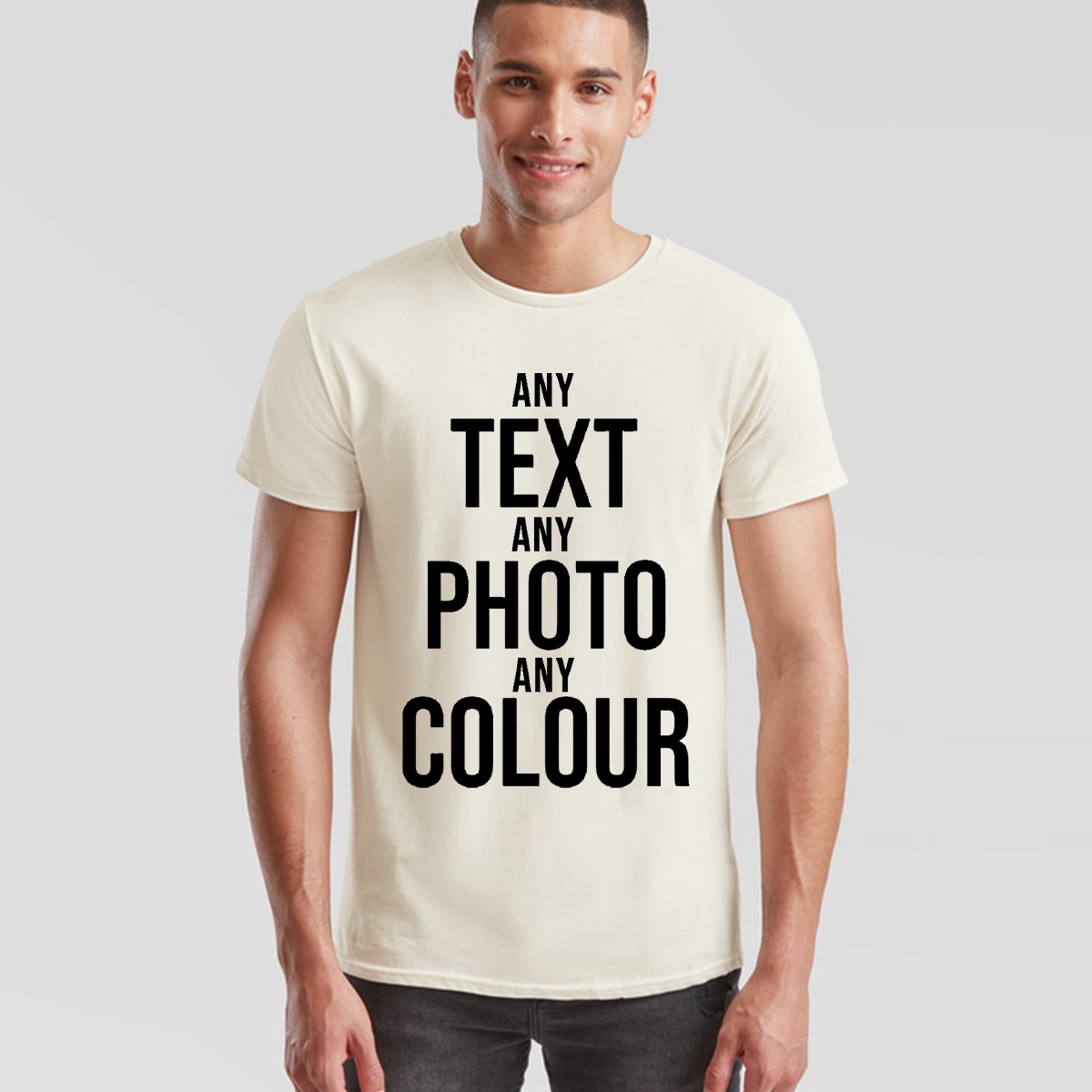 Personalised Print Unisex T Shirts Customise Photo Or Text Any Colour Tee gallery