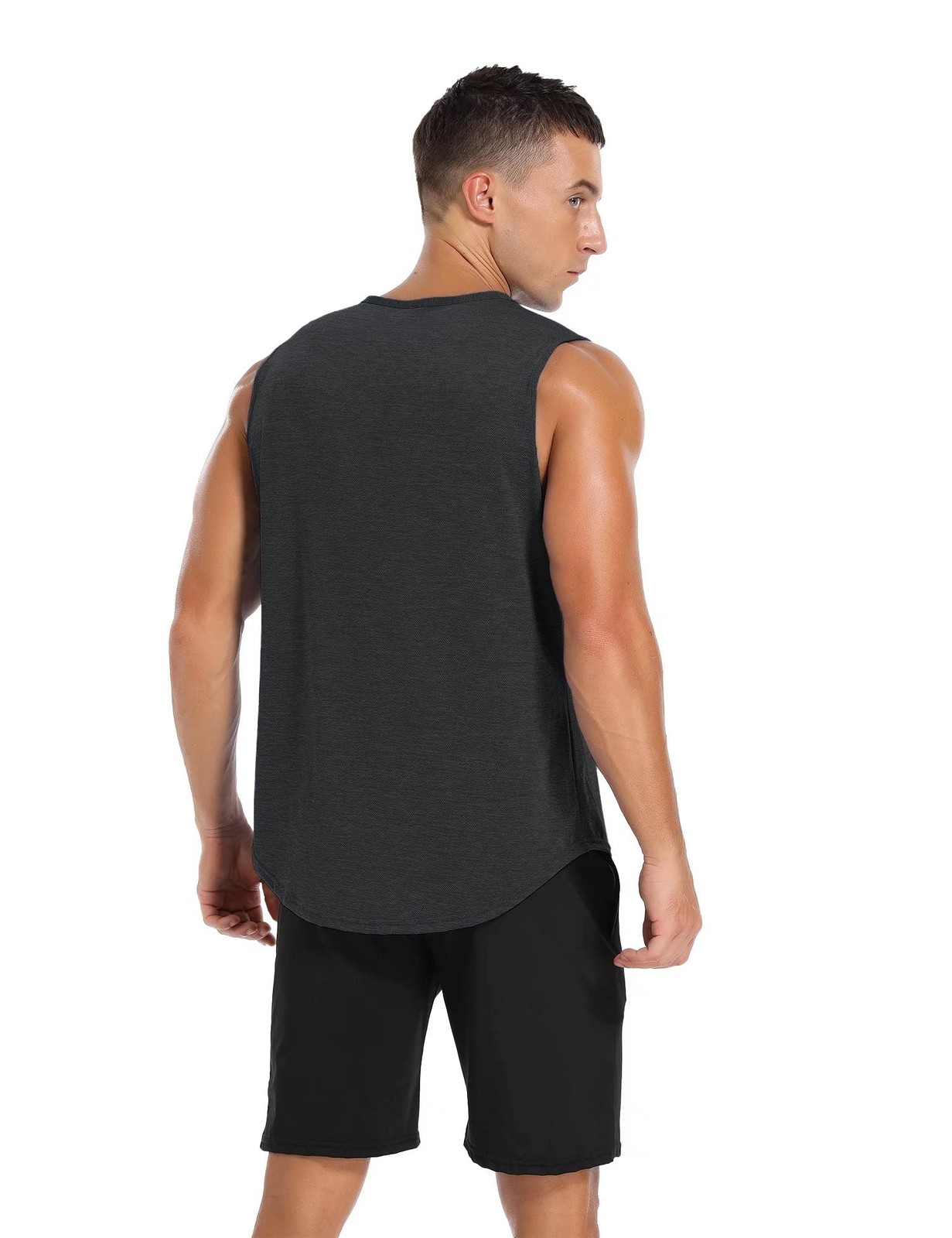 Mens 3 Pack Gym Tank Tops Dry Fit Running Basketball Workout Muscle Tee Strin... gallery