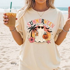 Summerween Beach Tee Spooky Hot Ghoul Shirt Halloween Summer Top