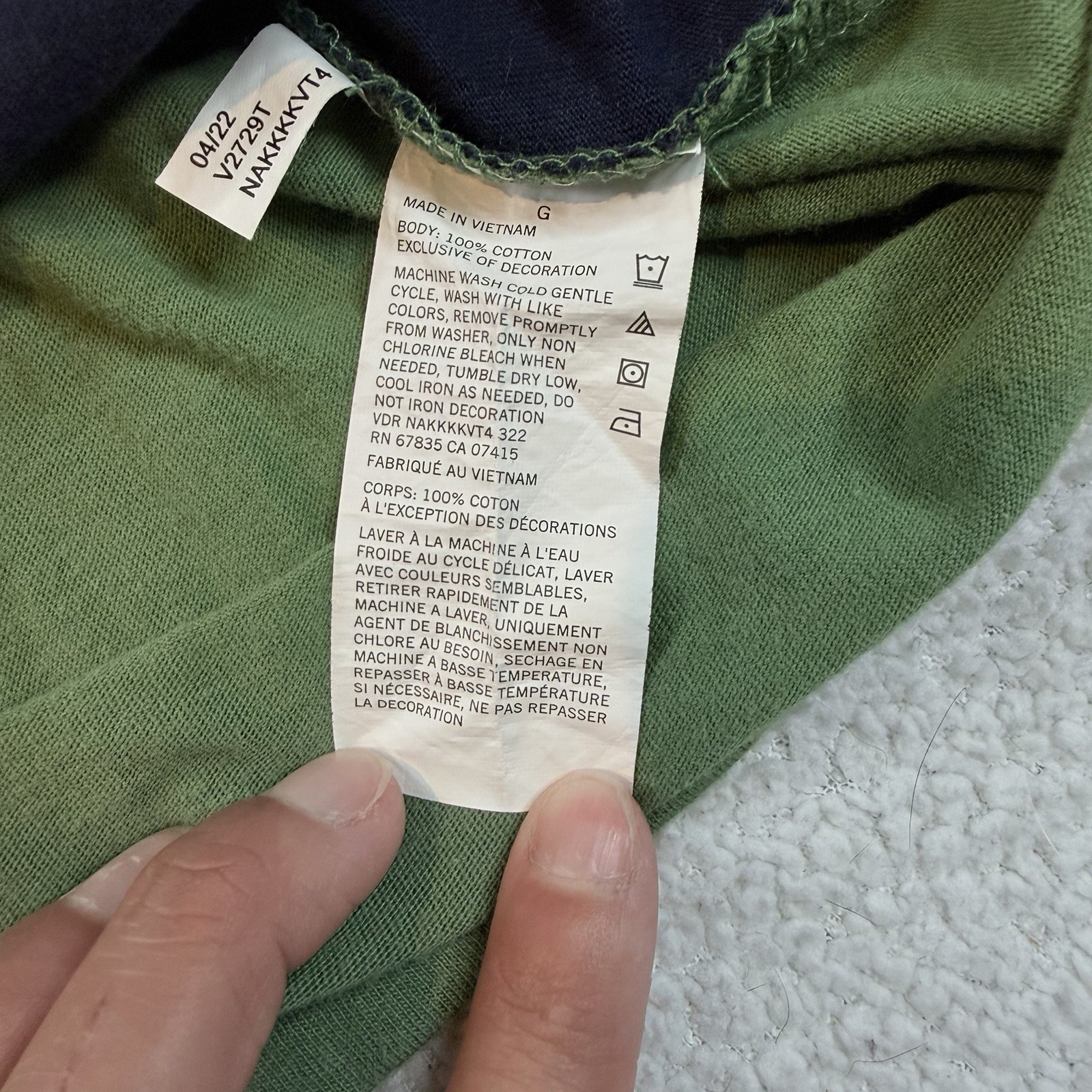 Nautica Men's Colorblock Crew Neck Short Sleeve T-Shirt L Green Navy Gray Cotton gallery