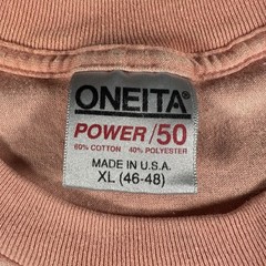 Vintage 90’s Oneita Nature Shells Ocean T-Shirt XL Single Stitch USA Made Pink