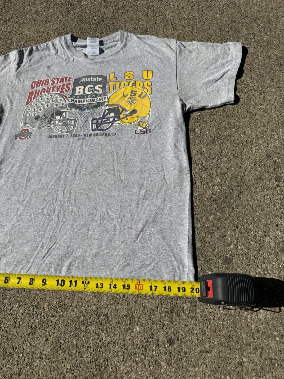 Vintage Ohio State Vs LSU T-shirt Size M, Heather Grey gallery