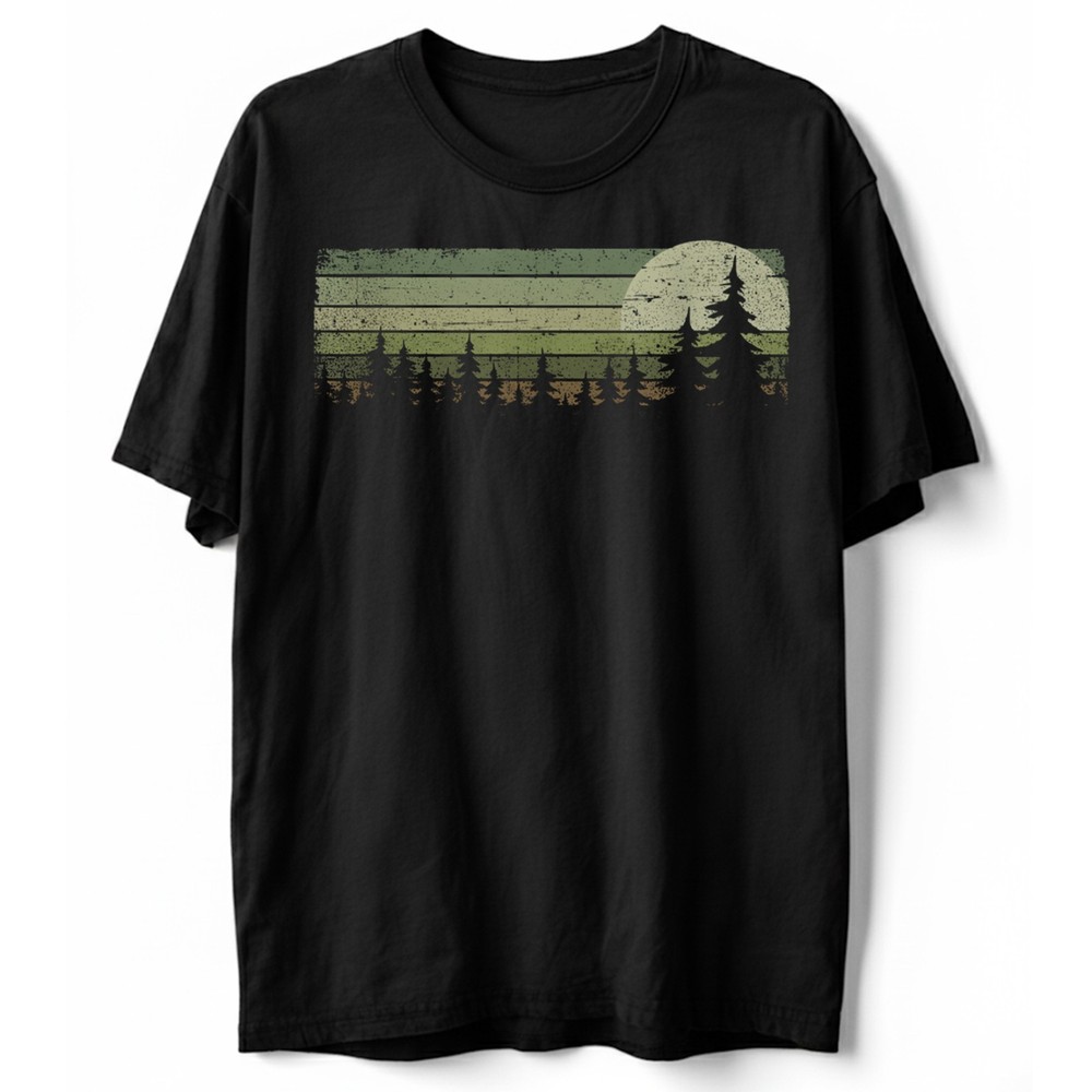 Forest Pine Trees Nature Landscape Outdoor Adventure Hiking T-Shirt S-5XL
