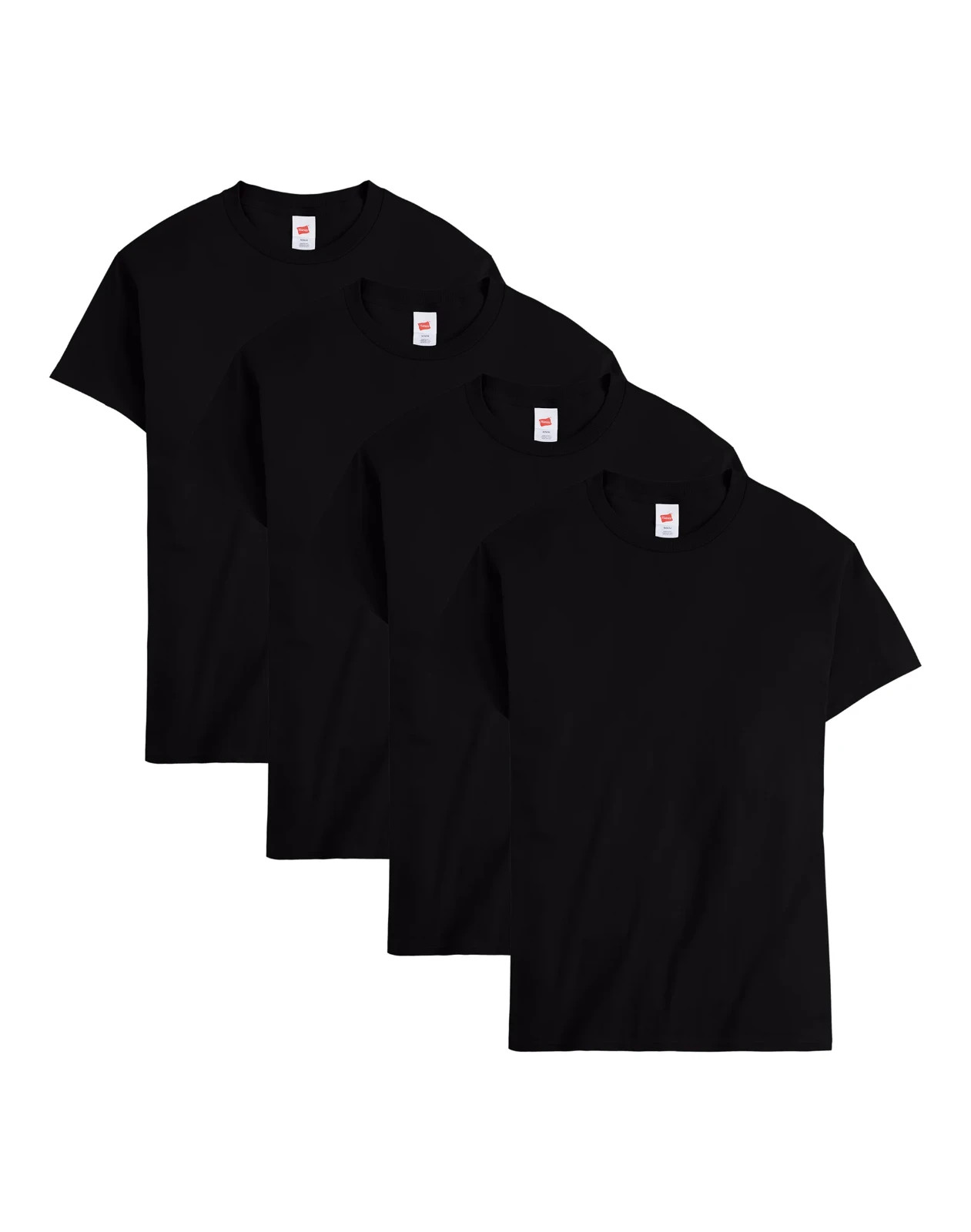 Hanes Men Crew neck T-Shirt 4-Pack ComfortSoft 100% Cotton Heavyweight Tee Plain gallery