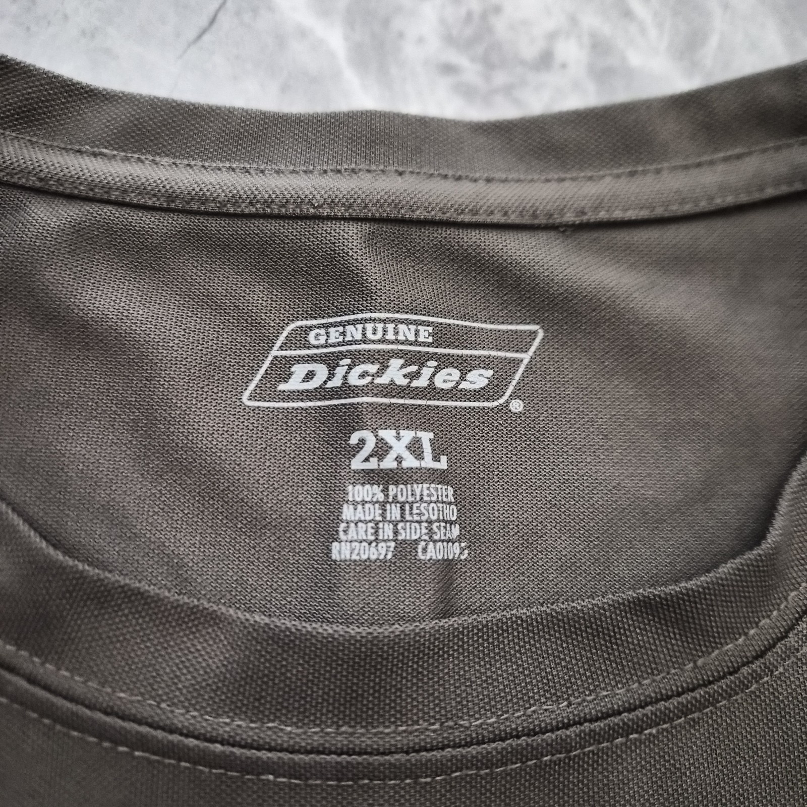 Dickies Genuine Green Men's Long Sleeve Crew Neck Pocket T-Shirt 2XL gallery