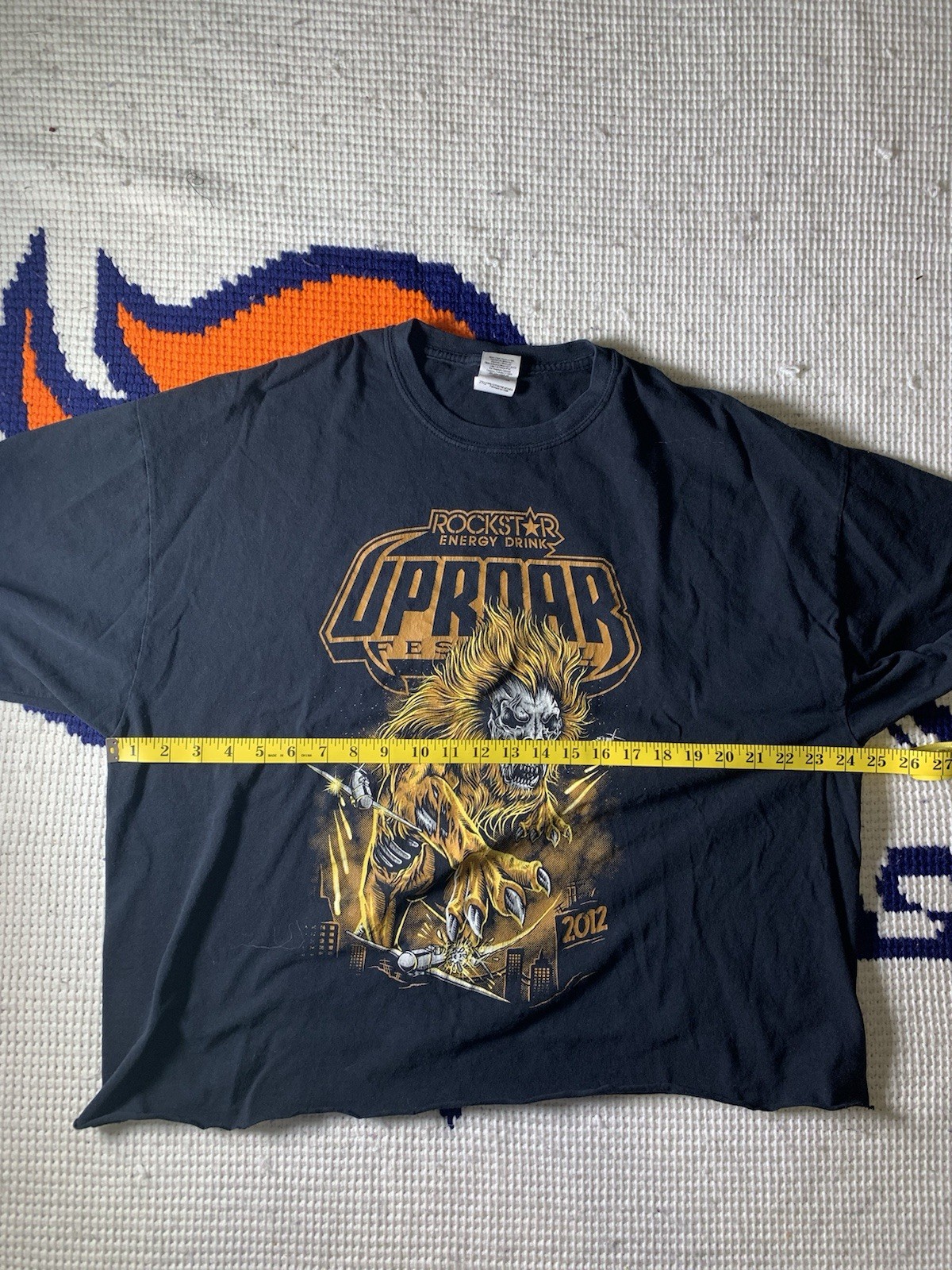 VTG Uproar Festival 2012 Rockstar Energy Drink Tee Shirt 2XL Cropped Fits A M!! gallery